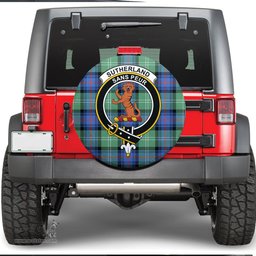 Scottish Sutherland Old Ancient Clan Tartan Crest Spare Tire Cover - Show Your Clan Pride