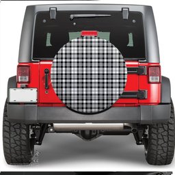 Scottish Scott Black White Modern Tartan Spare Tire Cover - Show Your Clan Pride