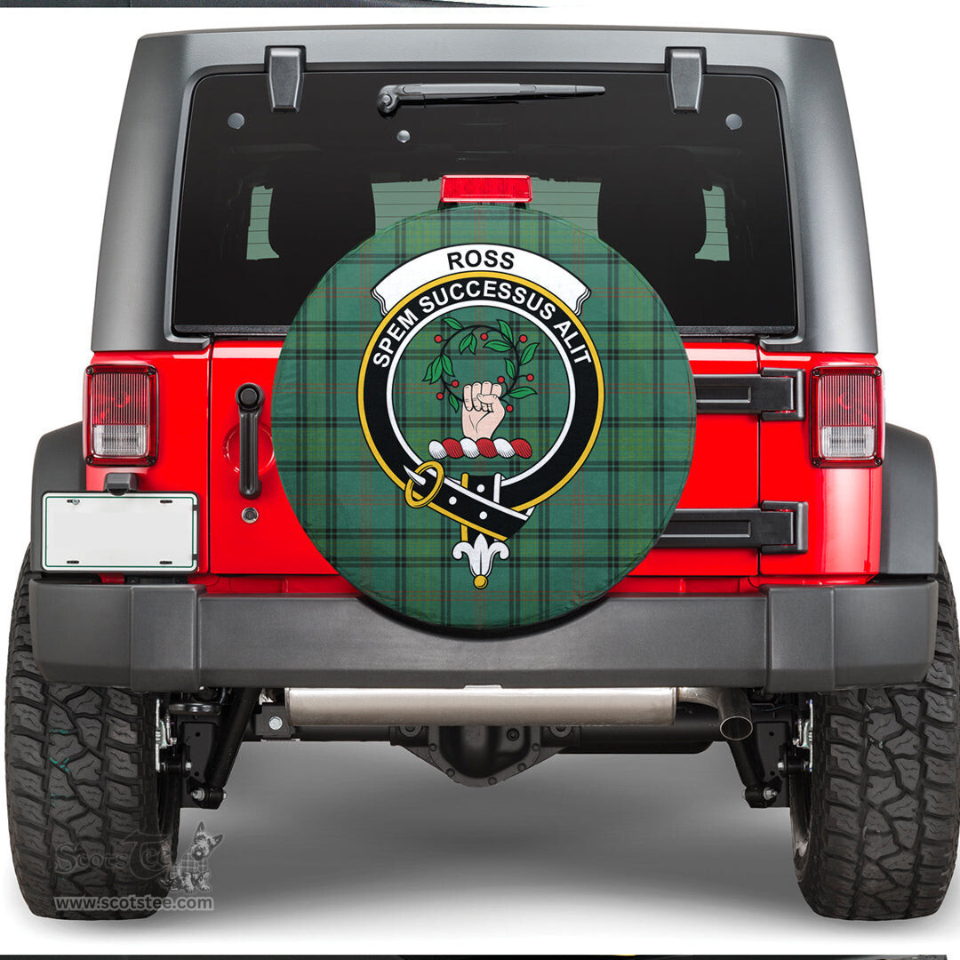 Scottish Ross Hunting Ancient Clan Tartan Crest Spare Tire Cover - Show Your Clan Pride