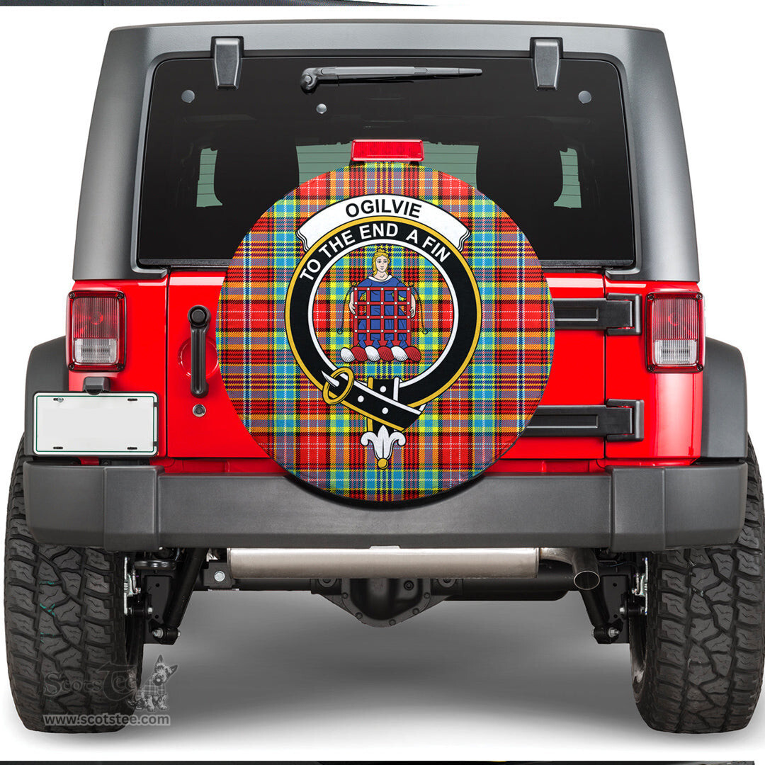 Scottish Ogilvie Clan Tartan Crest Spare Tire Cover - Show Your Clan Pride