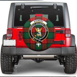 Scottish Stewart Atholl Modern Clan Tartan Crest Spare Tire Cover - Show Your Clan Pride