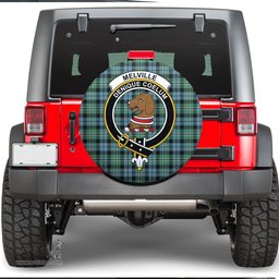 Scottish Melville Clan Tartan Crest Spare Tire Cover - Show Your Clan Pride