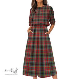 Scottish Anderson of Arbrake Tartan Womens Elastic Waist Dress Tartan Plaid Dress