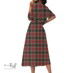 Scottish Anderson of Arbrake Tartan Crest Womens Elastic Waist Dress Tartan Plaid Dress