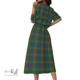 Scottish Aiton Tartan Womens Elastic Waist Dress Tartan Plaid Dress