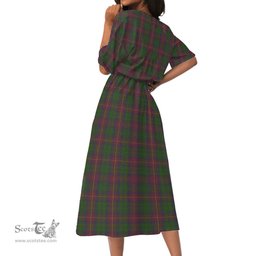 Scottish Cairns Tartan Womens Elastic Waist Dress Tartan Plaid Dress