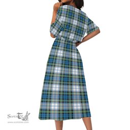 Scottish Campbell Dress Ancient Tartan Womens Elastic Waist Dress Tartan Plaid Dress