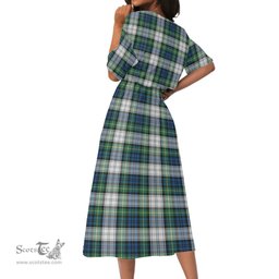 Scottish Gordon Dress Ancient Tartan Womens Elastic Waist Dress Tartan Plaid Dress