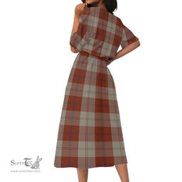 Scottish Davidson Dress Dancers Tartan Womens Elastic Waist Dress Tartan Plaid Dress