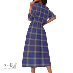 Scottish Kinnaird Tartan Womens Elastic Waist Dress Tartan Plaid Dress