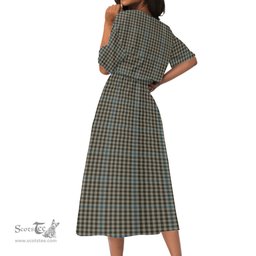 Scottish Haig Check Tartan Womens Elastic Waist Dress Tartan Plaid Dress