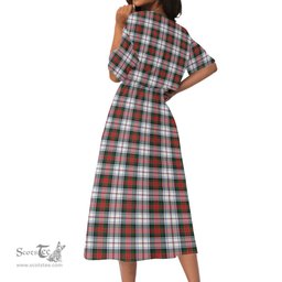 Scottish MacDuff Dress Modern Tartan Womens Elastic Waist Dress Tartan Plaid Dress