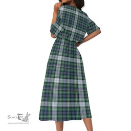 Scottish MacKenzie Dress Ancient Tartan Womens Elastic Waist Dress Tartan Plaid Dress