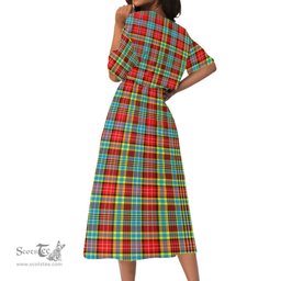 Scottish Ogilvie Tartan Womens Elastic Waist Dress Tartan Plaid Dress