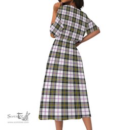 Scottish MacPherson Dress Modern Tartan Womens Elastic Waist Dress Tartan Plaid Dress
