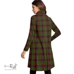 Scottish Buchan Modern Clan Tartan Crest Womens High Neck Dress Tartan Plaid Dress