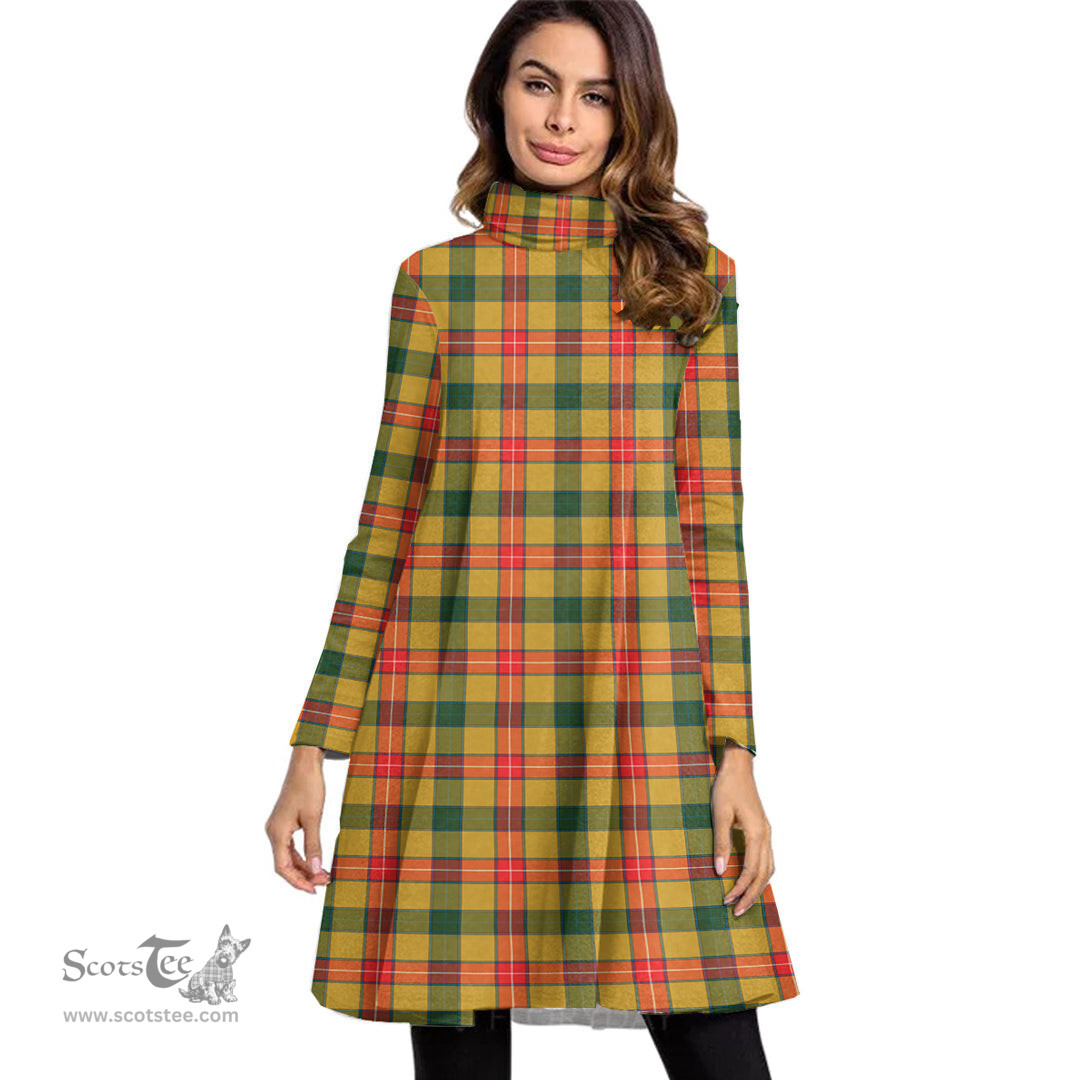 Scottish Baxter Tartan Womens High Neck Dress Tartan Plaid Dress