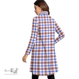 Scottish Boswell Modern Clan Tartan Crest Womens High Neck Dress Tartan Plaid Dress