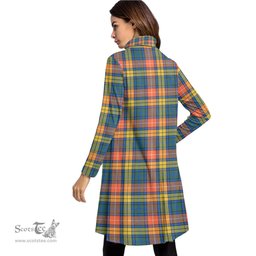 Scottish Buchanan Ancient Tartan Womens High Neck Dress Tartan Plaid Dress