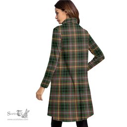 Scottish Buchanan Hunting Clan Tartan Crest Womens High Neck Dress Tartan Plaid Dress