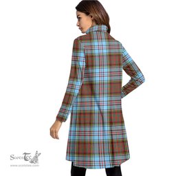 Scottish Anderson Ancient Clan Tartan Crest Womens High Neck Dress Tartan Plaid Dress
