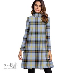 Scottish Bell of the Borders Clan Tartan Crest Womens High Neck Dress Tartan Plaid Dress