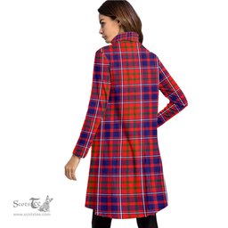 Scottish Cameron of Lochiel Modern Clan Tartan Crest Womens High Neck Dress Tartan Plaid Dress