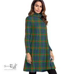 Scottish Aiton Tartan Womens High Neck Dress Tartan Plaid Dress