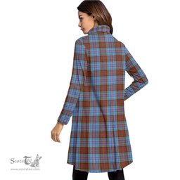 Scottish Anderson Modern Clan Tartan Crest Womens High Neck Dress Tartan Plaid Dress