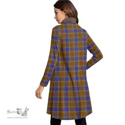 Scottish Balfour Modern Clan Tartan Crest Womens High Neck Dress Tartan Plaid Dress