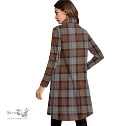 Scottish Cameron of Erracht Weathered Clan Tartan Crest Womens High Neck Dress Tartan Plaid Dress