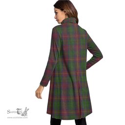 Scottish Cairns Clan Tartan Crest Womens High Neck Dress Tartan Plaid Dress