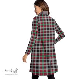 Scottish Borthwick Ancient Tartan Womens High Neck Dress Tartan Plaid Dress