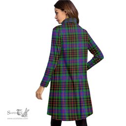 Scottish Brodie Hunting Modern Clan Tartan Crest Womens High Neck Dress Tartan Plaid Dress