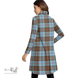Scottish Anderson Ancient Tartan Womens High Neck Dress Tartan Plaid Dress