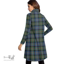 Scottish Cameron of Erracht Ancient Clan Tartan Crest Womens High Neck Dress Tartan Plaid Dress