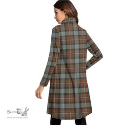 Scottish Fergusson Weathered Tartan Womens High Neck Dress Tartan Plaid Dress