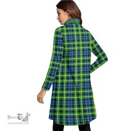 Scottish Campbell of Breadalbane Ancient Tartan Womens High Neck Dress Tartan Plaid Dress