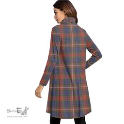 Scottish Fraser Hunting Modern Tartan Womens High Neck Dress Tartan Plaid Dress
