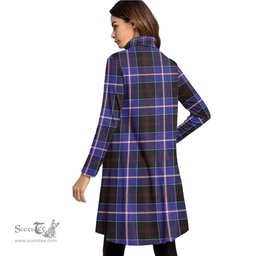 Scottish Dunlop Modern Tartan Womens High Neck Dress Tartan Plaid Dress