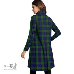 Scottish Campbell Modern Clan Tartan Crest Womens High Neck Dress Tartan Plaid Dress