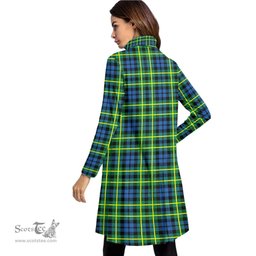 Scottish Campbell of Breadalbane Ancient Clan Tartan Crest Womens High Neck Dress Tartan Plaid Dress