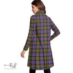 Scottish Carnegie Ancient Clan Tartan Crest Womens High Neck Dress Tartan Plaid Dress