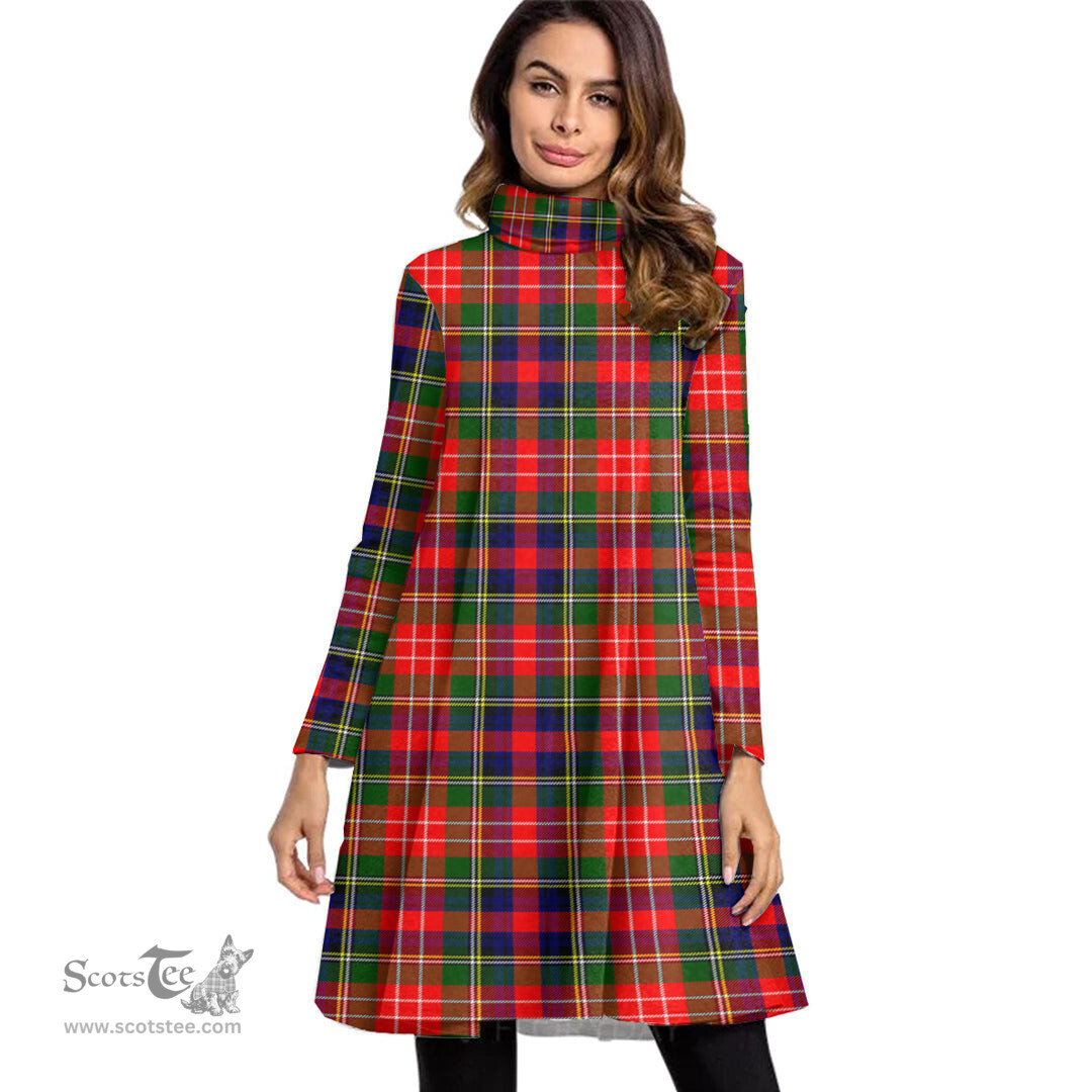 Scottish Christie Tartan Womens High Neck Dress Tartan Plaid Dress
