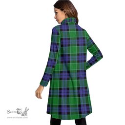 Scottish Graham of Menteith Modern Tartan Womens High Neck Dress Tartan Plaid Dress