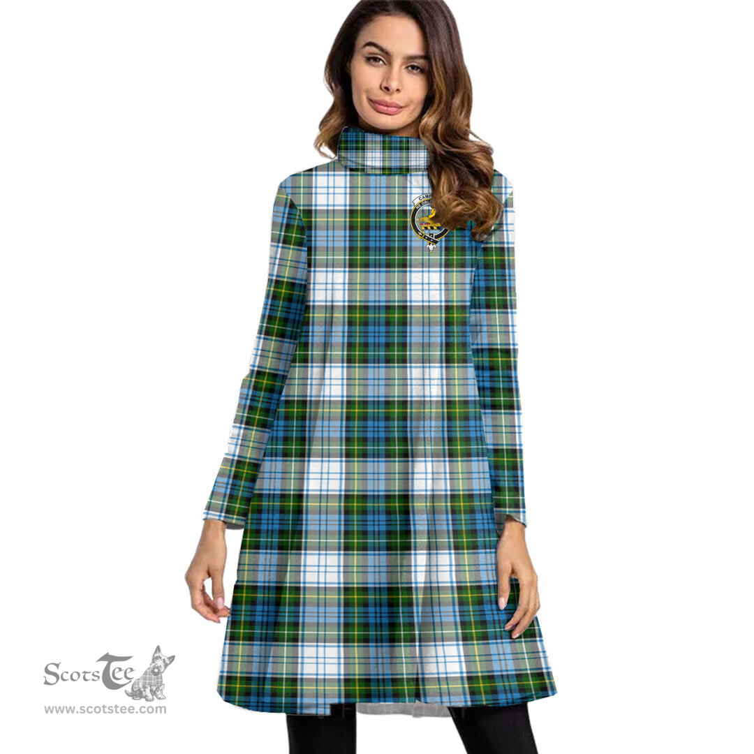 Scottish Campbell Dress Clan Tartan Crest Womens High Neck Dress Tartan Plaid Dress