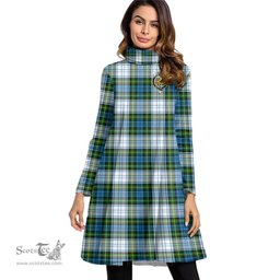 Scottish Campbell Dress Clan Tartan Crest Womens High Neck Dress Tartan Plaid Dress