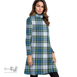 Scottish Campbell Dress Ancient Tartan Womens High Neck Dress Tartan Plaid Dress