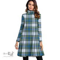 Scottish Campbell Dress Ancient Tartan Womens High Neck Dress Tartan Plaid Dress