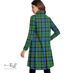 Scottish Forsyth Ancient Tartan Womens High Neck Dress Tartan Plaid Dress